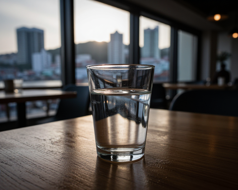 Earthquake Ripple in Korean Cafe