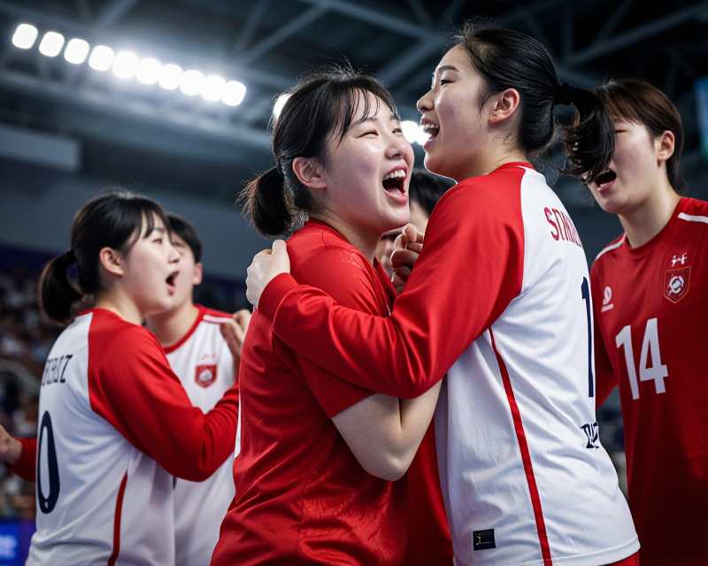 Handball Victory Celebration