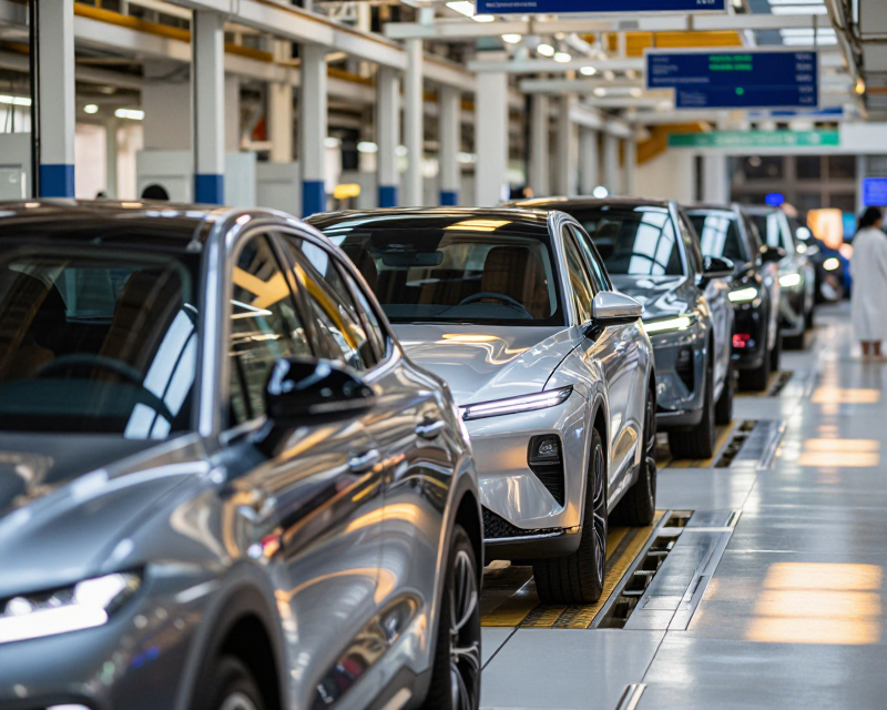 Modern Automotive Production Scene