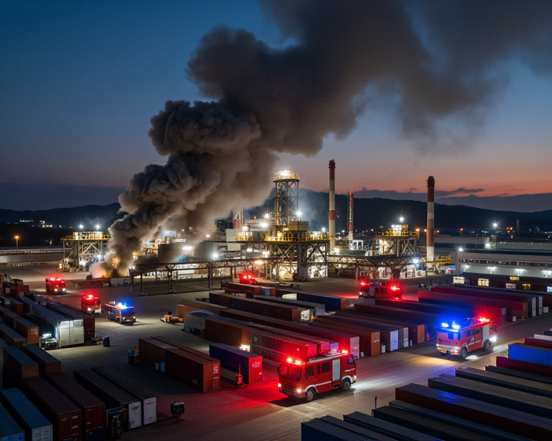 Incheon Logistics Center Fire Scene