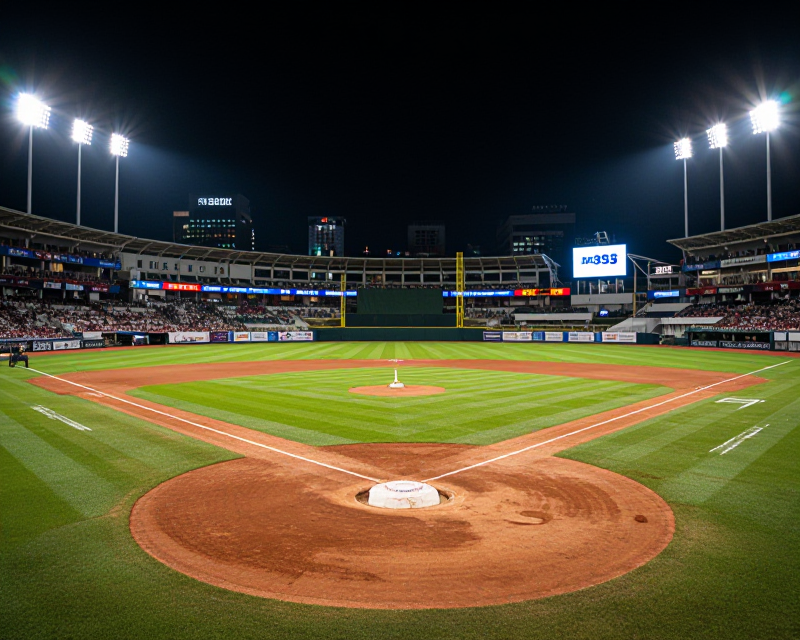 Cinematic Baseball Stadium Night