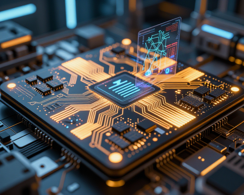 Futuristic Semiconductor & AI Vision